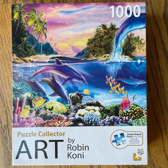Brand New Sealed Dolphin Delight 1000 Piece Jigsaw Puzzle 20" x 27" Great Gift - Picture 1 of 6